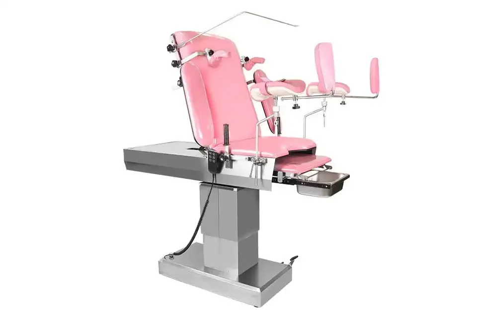 Electrical Gynecological Obstetric Examining Bed childbirth delivery chair Operating table with Basket for