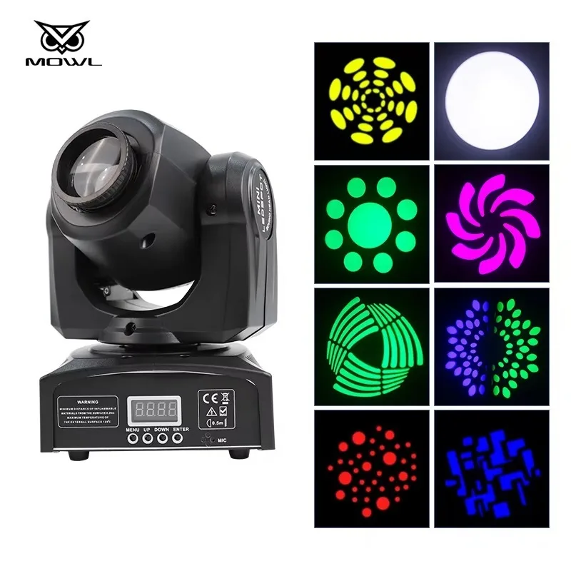 30W Mini DMX Gobo Spot LED Moving Head Projection Light Compact Projector for DJ Party Disco Club KTV Stage Lighting view 3