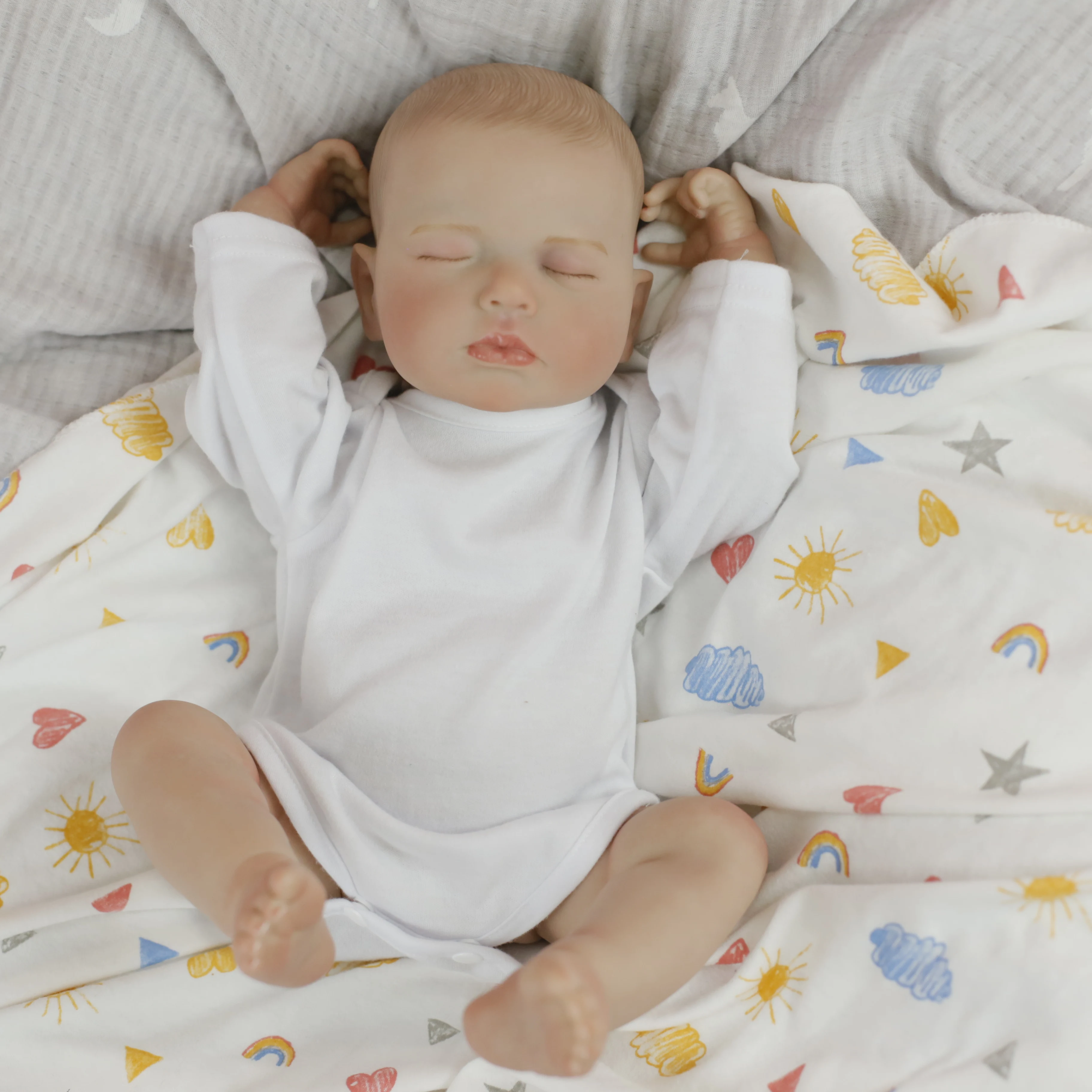 Lifereborn Realistic 45CM LouLou Reborn Boy and Girl Handmade De Silicona De Cuerpo Completo Reborn Baby Dolls For Kids Toy Gift