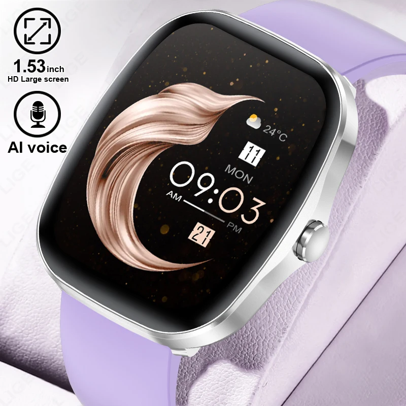 Montre connectée LIGE authentique pour femmes et hommes, nouvelle smartwatch 2026, étanche 5ATM, appels Bluetooth, montres intelligentes pour Android iOS, moniteur de fréquence cardiaque