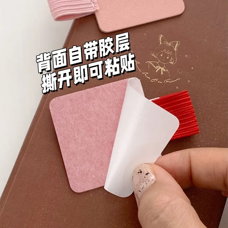 2Pcs Pen Loop Holder Self Adhesive Pencil Holders Pen Loop Clips Universal Notebook Elastic Loop Cover for Diary Planner Clip