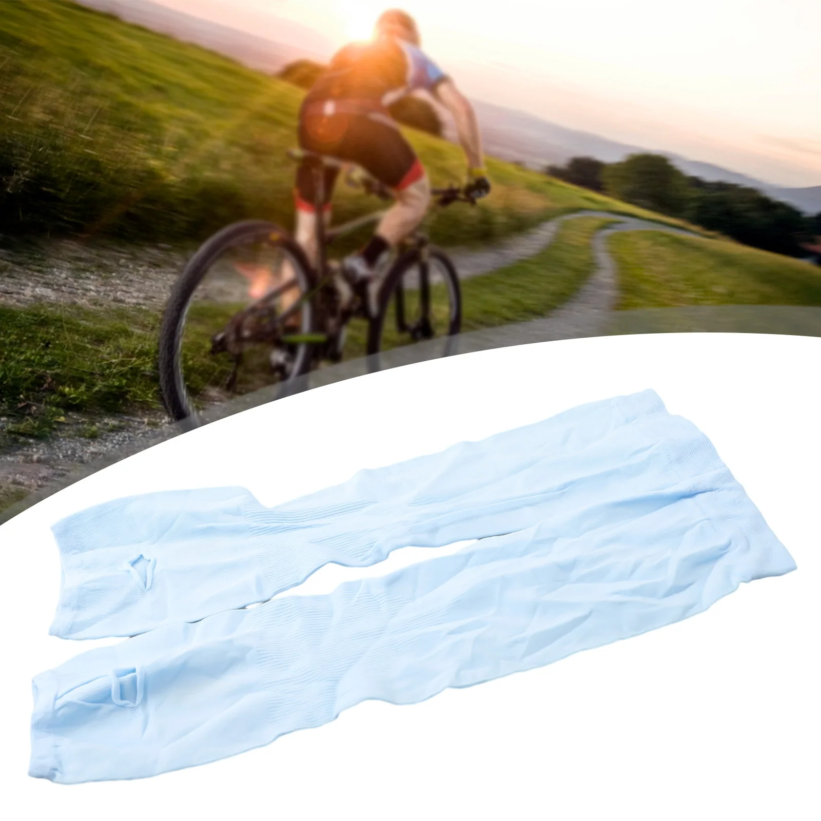 Calentadores de brazo para ciclismo, manguitos transpirables para escalada, cómodos y suaves, para exteriores, 32x9,5 cm, novedad, 1 par