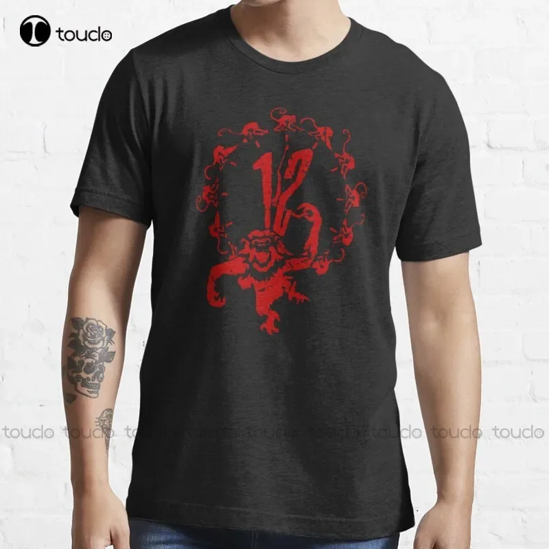 New 12 Monkeys - Terry Gilliam - Red On Black T-Shirt Cotton Tee Shirt Short Sleeve Shirts For Men Custom Aldult Teen Unisex