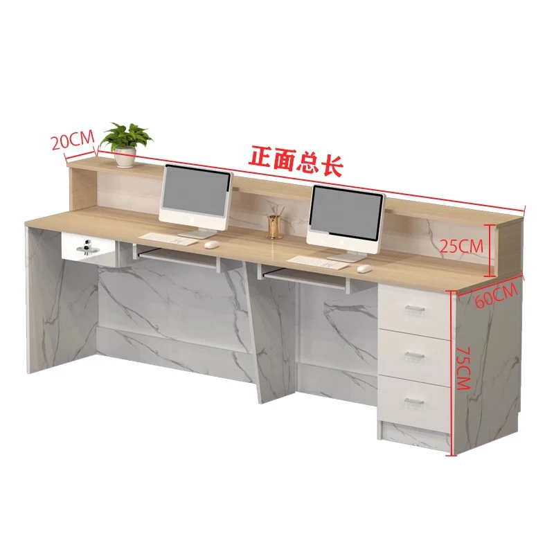 customized Storage Reception  Classic Nordic Minimalist Reception Desks Exquisite Glamour Recepcion Mstrador Office Furniture