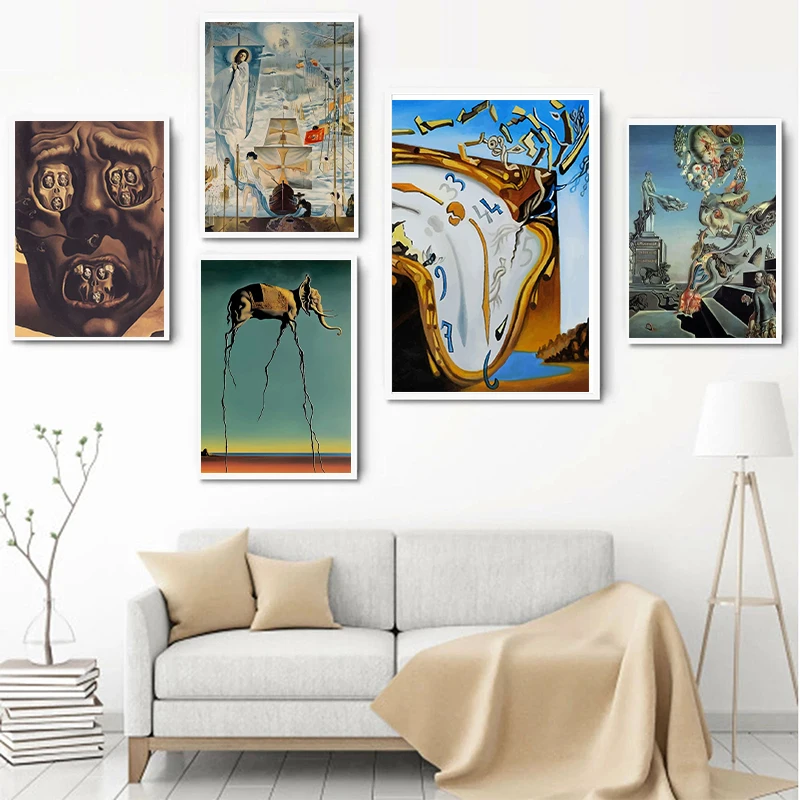 Surrealism Famous Artwork By Salvador Dali Canvas Painting Posters And Print Wall Art Pictures for Living Room Home Decoration