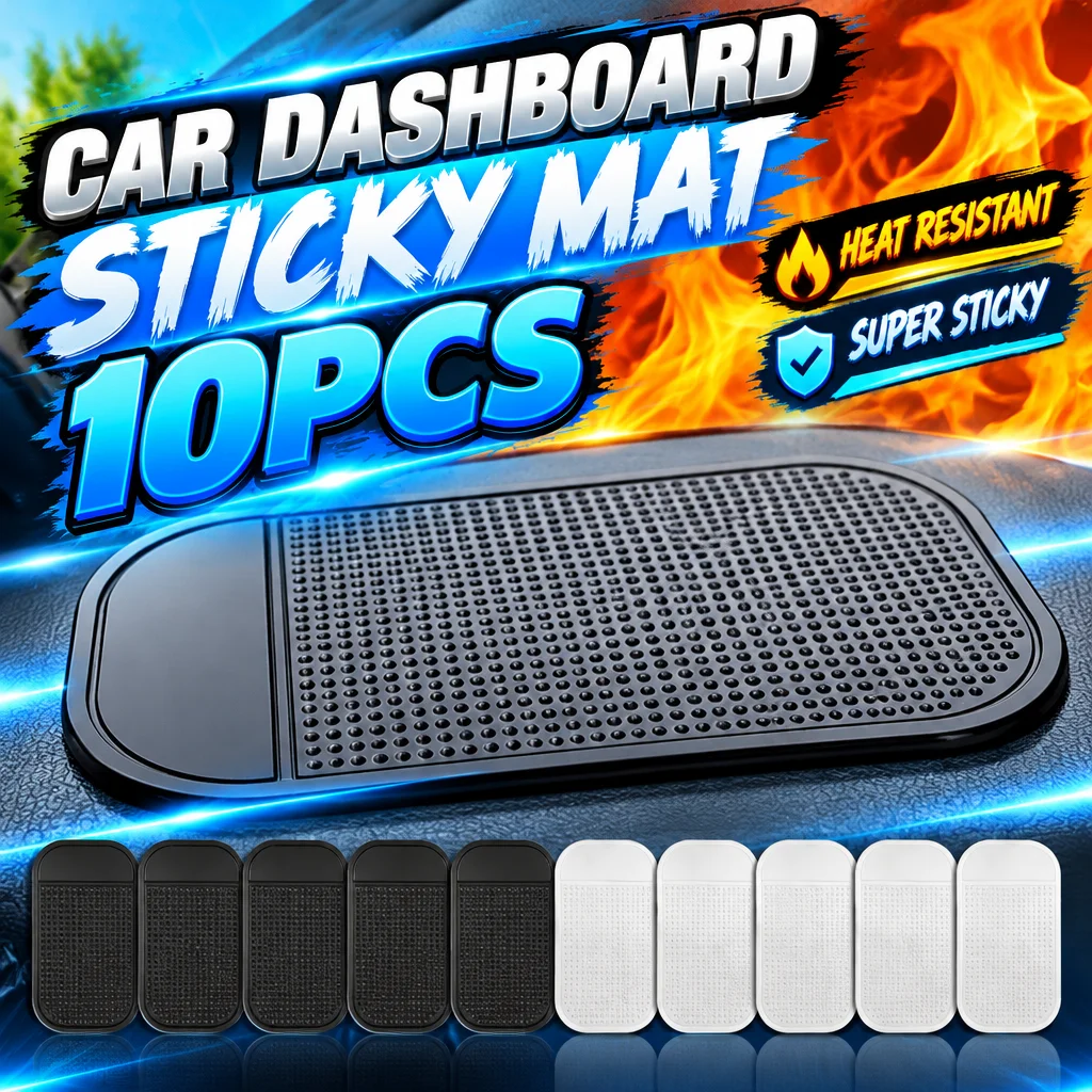 Tapete adesivo para painel de carro, antiderrapante, suporte para celular e GPS, acessórios internos antiderrapantes.