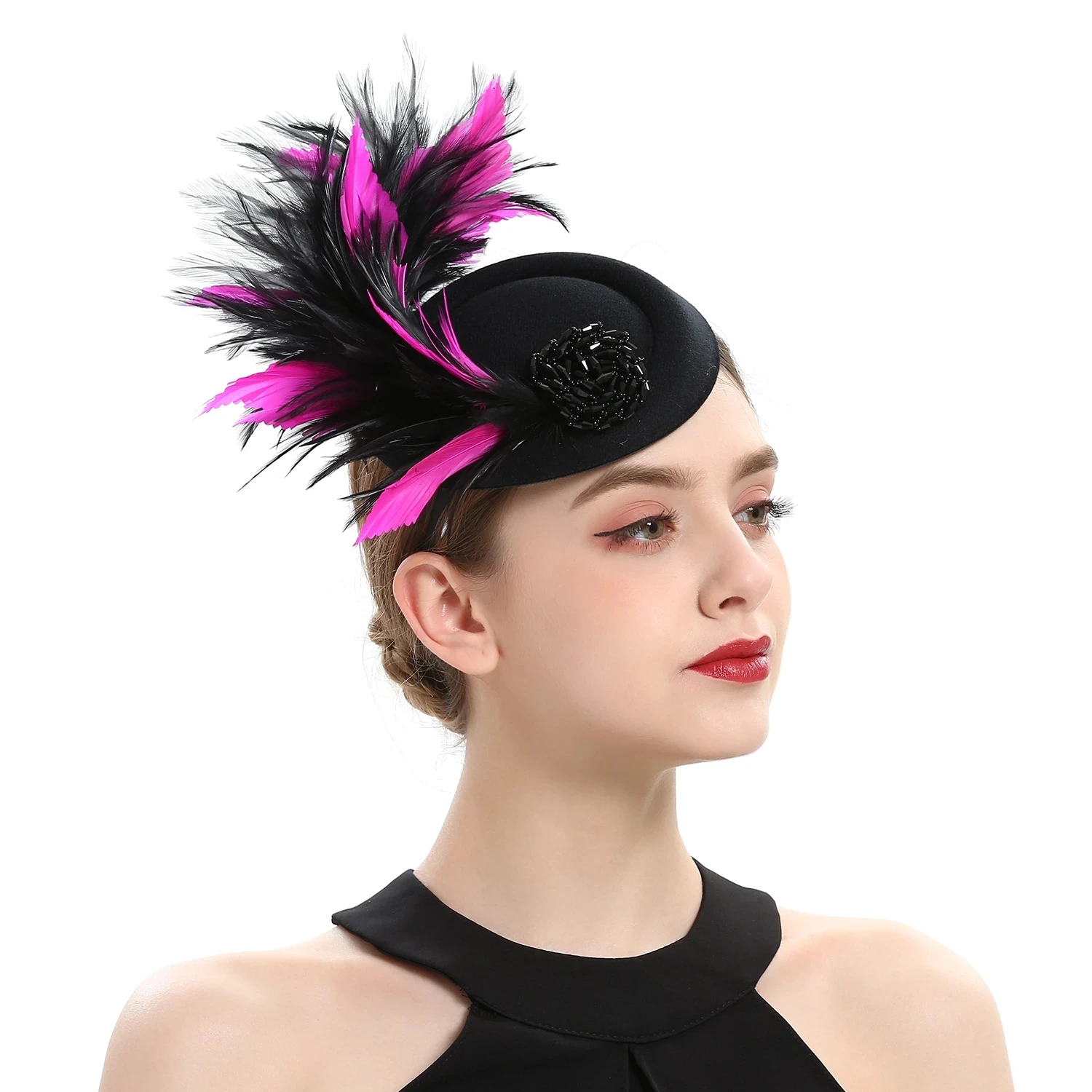 Topi Fascinator Bulu untuk Pes - Women'S Fashion Kentucky Derby ulasan dan harga