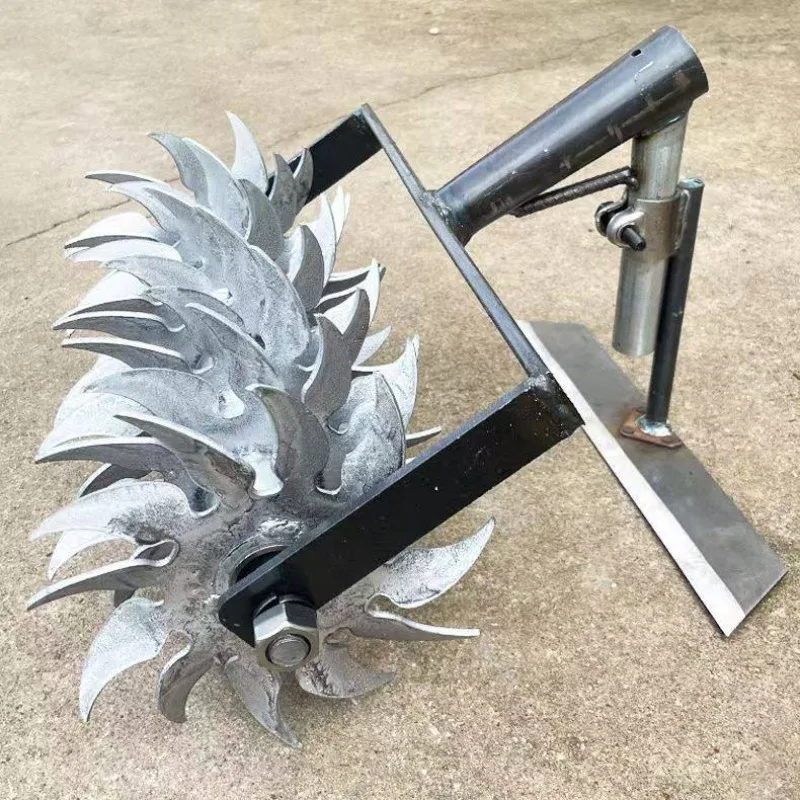 

New Cyclone Wheel Weeding Tool Heat Treated Steel Blade For Tilling Digging Furrow Agricultural Landscaping Weed Control