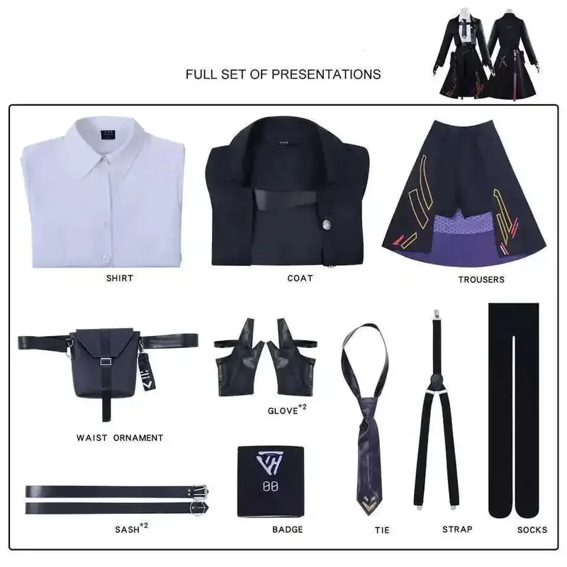 Lqgame amor e deepspace traje cosplay feminino nightbreaker sombra uniforme preto roupa de batalha com peruca para festa de halloween