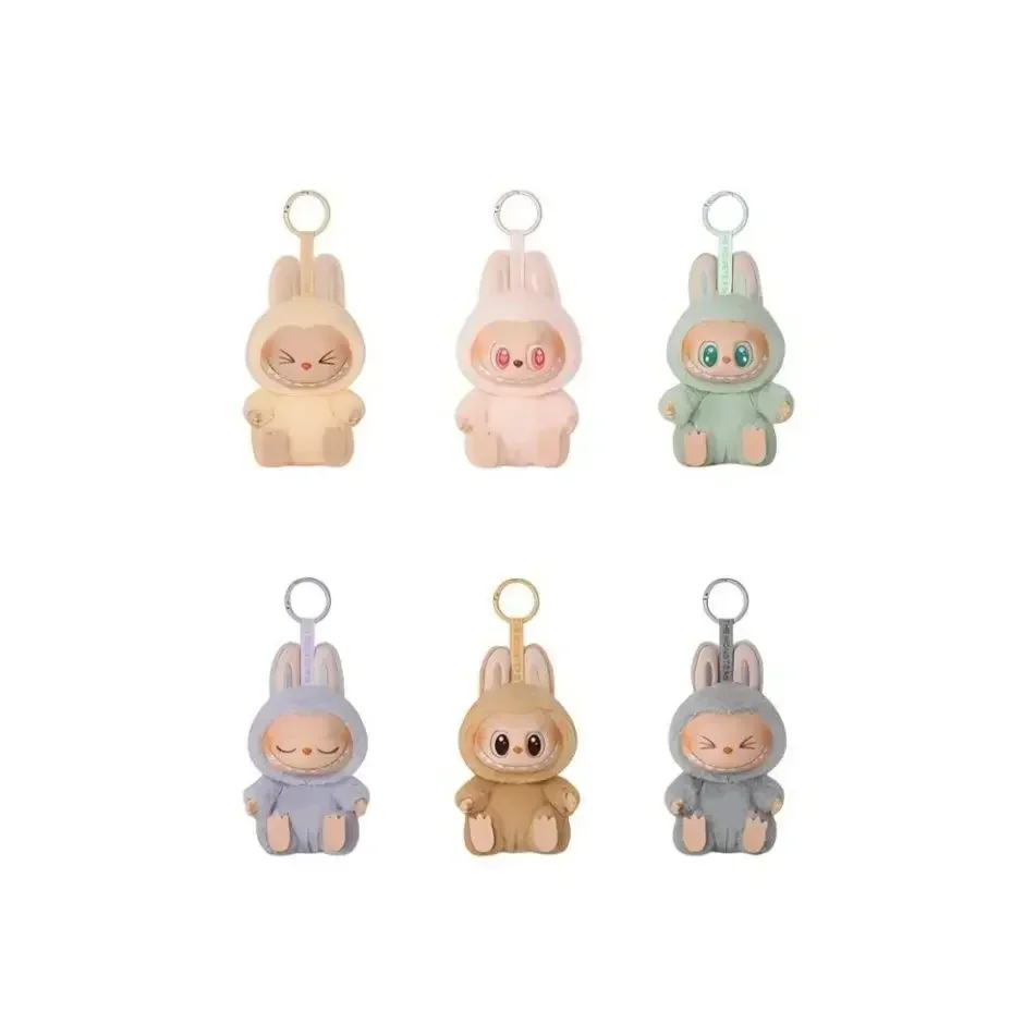 Labubu Keychain Anime Figure Labubu Toys Birthday Gifts Have A Seat Series Vinyl Pendant Doll Model Labubu Christmas Toys Gift