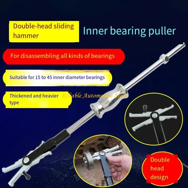 Imagen 6: M68B Manejo largo ajustable Martillo martillo acero con 2 cabezas Extractor cojinete pesado 15-45 mm para del