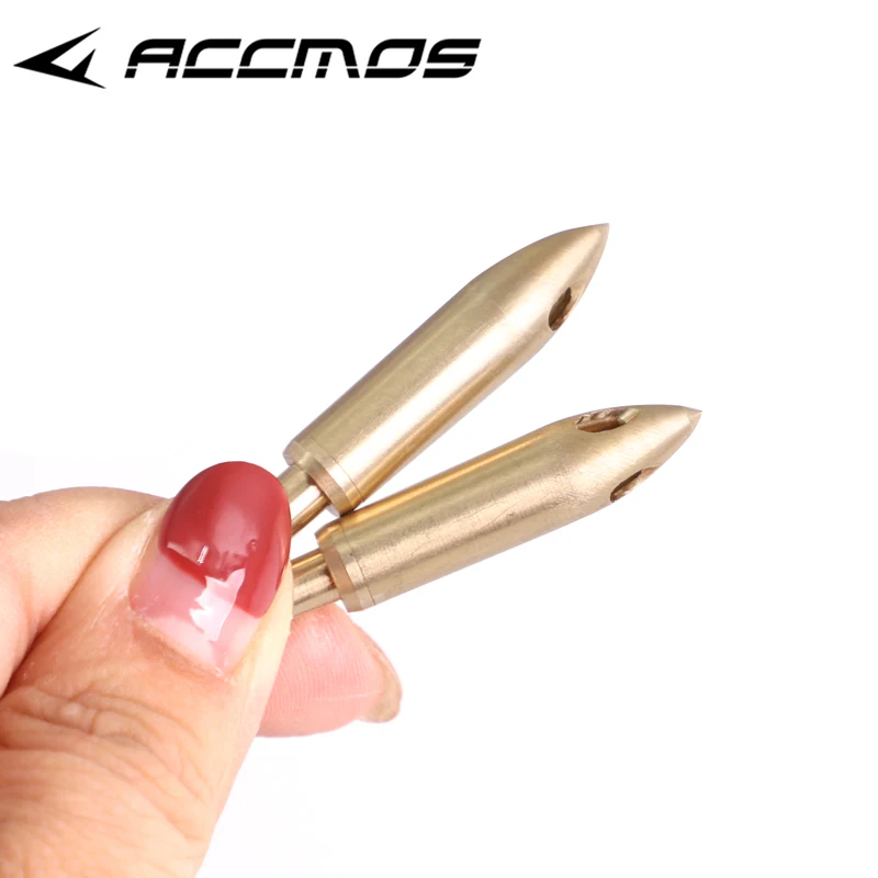 3/6pcs ID6.2mm Gold Whistle Broadhead Copper Arrowheads Arrow Point Tips For Arrow shaft  DIY Accessory