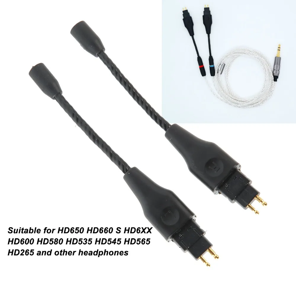 2PCS Gold Plated Interface MMCX Adapter Cable Stable Adapter Cable for HD650 HD660 S HD6XX HD600 HD580 HD535 HD545 HD565 HD265