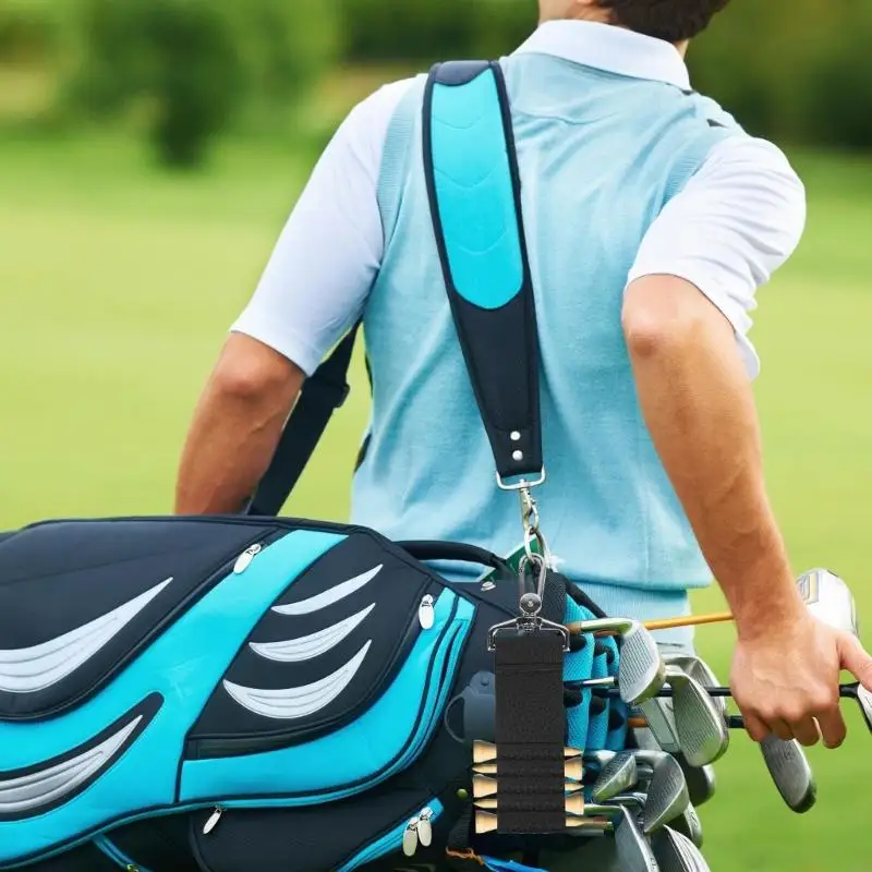 Quickly Access Golf Tees Storage Pouches Keyring Compatible Case Durability Metal Hardware For Golfers 
