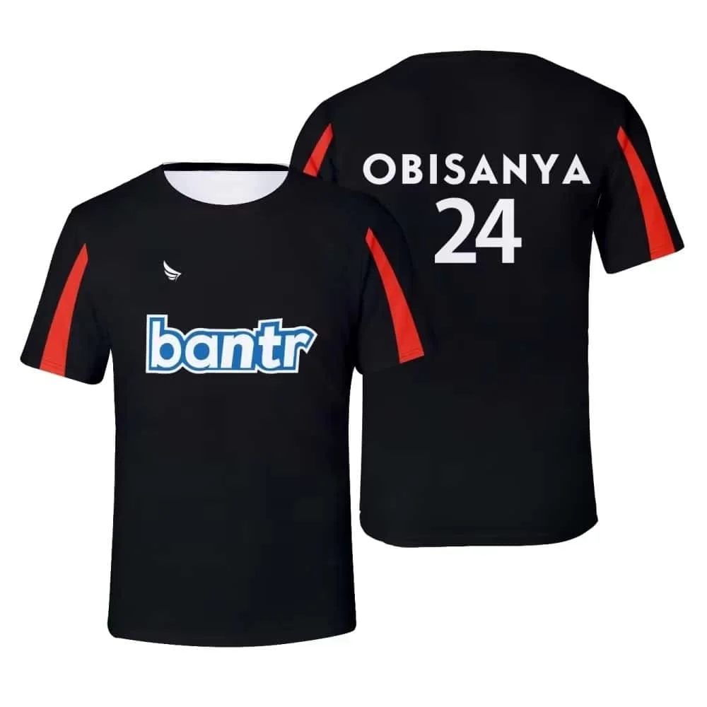 Ted Lasso Bantr Schwarzes Trainings-Fußballtrikot, passendes T-Shirt für Eltern und Kinder, Herren-, Damen- und Kinder-Fußball-T-Shirt mit kurzen Ärmeln. – Detail 7