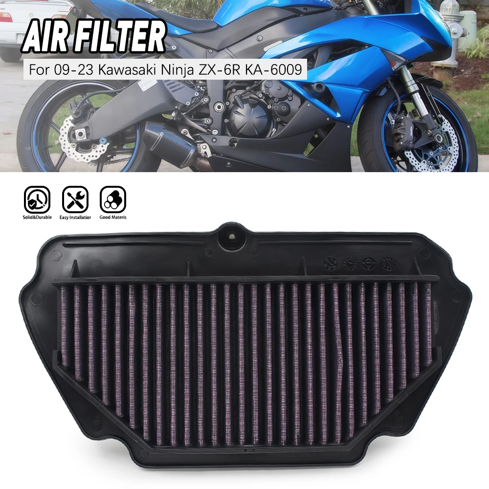 

Motorcycle Air Filter For Kawasaki Ninja ZX6R ZX636 2015-2024 ABS ZX636F ZX636E ZX600R ZX600R