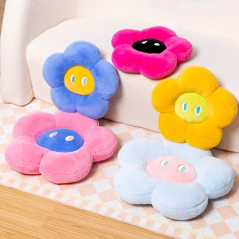1PC 45/60cm Cartoon Simulation Flower Plush Cushion Stuffed Soft Plant Flower Washable Throw Pillow Chair Car Home Decor Gifts