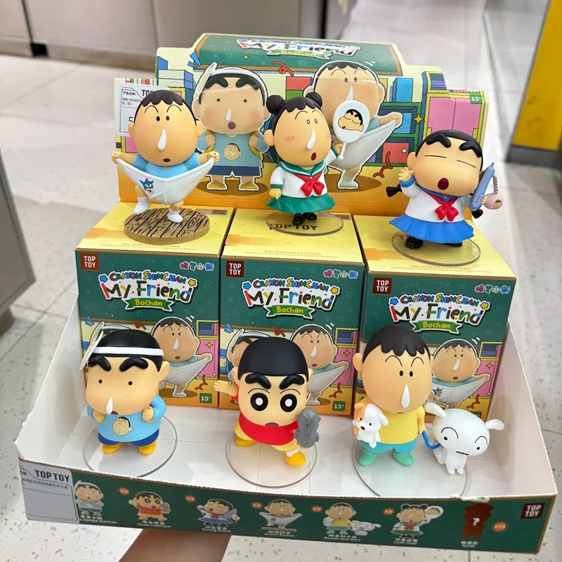 

Genuine Crayon Shin Chan My Friend Bochan Series Figure Blind Box Toy Collectible Anime Model Desktop Decoration Girl Gifts
