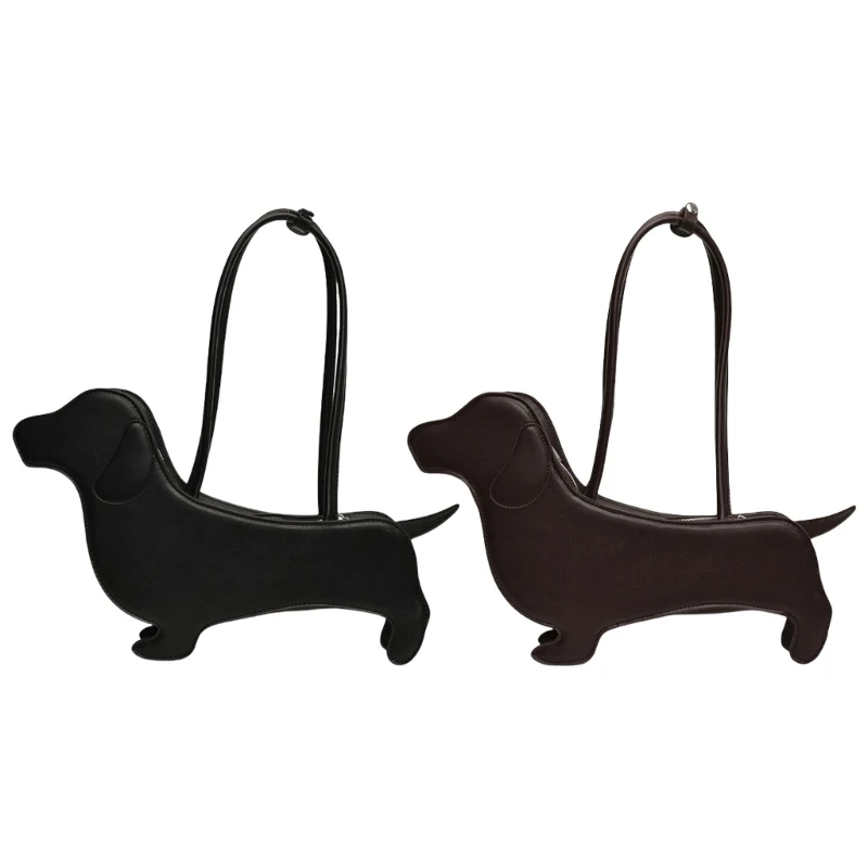 

Unique Dachshund Designs Shoulder Bag PU Leather Handbag Underarm Purse For Dog Lover And Fashionable Women