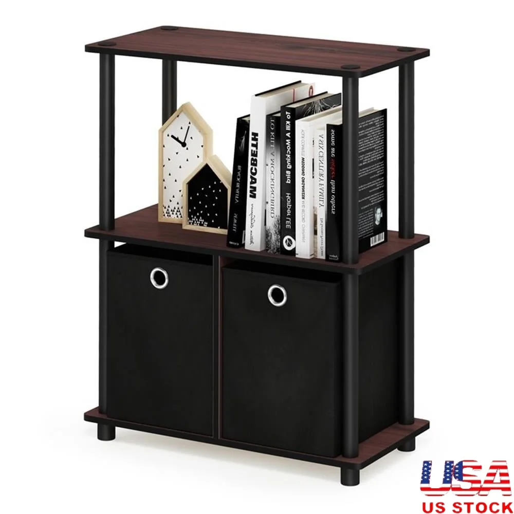 

Multipurpose 3-Shelf Storage Unit with Soft Fabric Bins Indoor Use Easy Assembly Contemporary Design Adjustable Shelves Durable