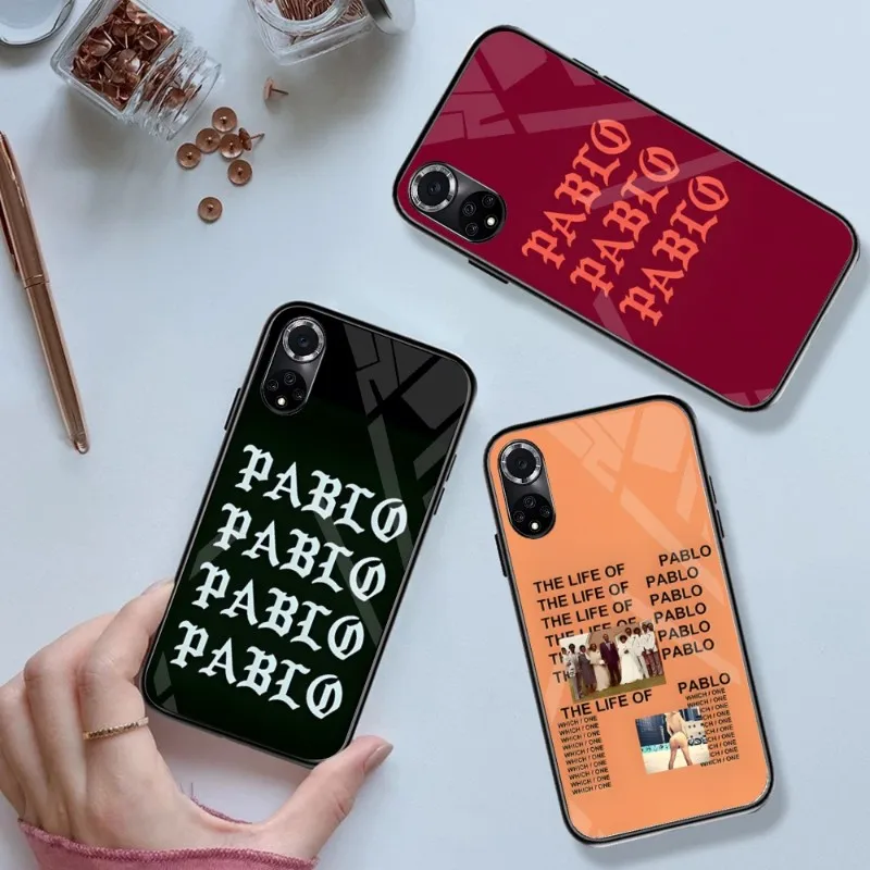 I FEEL LIKE PABLO Rapper Kanye West Phone Case Glass For Huawei Mate 60 P 40 30 20 10 Pro Plus Z P50 P9 P Smart 2021 P Plus