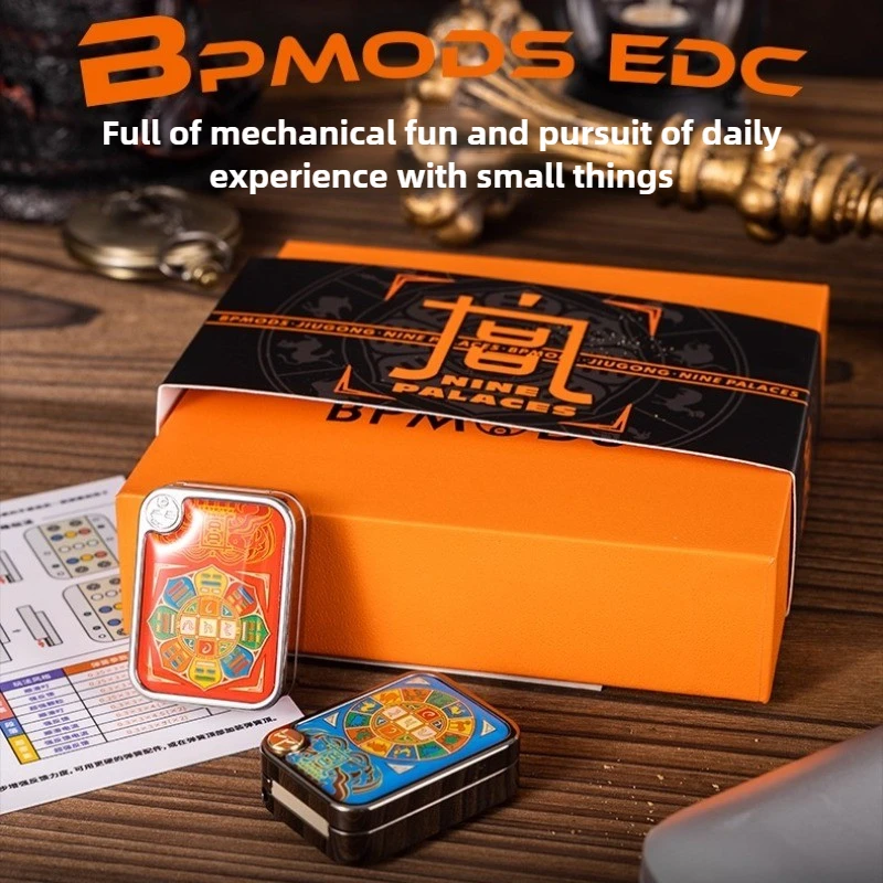 BPMODSEDC Barba Grande Nueve Palacio Mecánico Metal Empuje Directo Yema del Dedo Tarjeta de Empuje Juguete de Descompresión