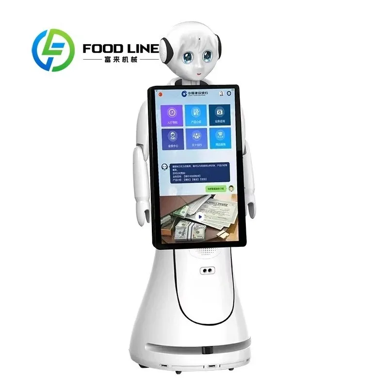 Customized Smart Intelligent Humanoid Service Robot Wholesale Reception Welcome Maid Robot for Commercial Venue