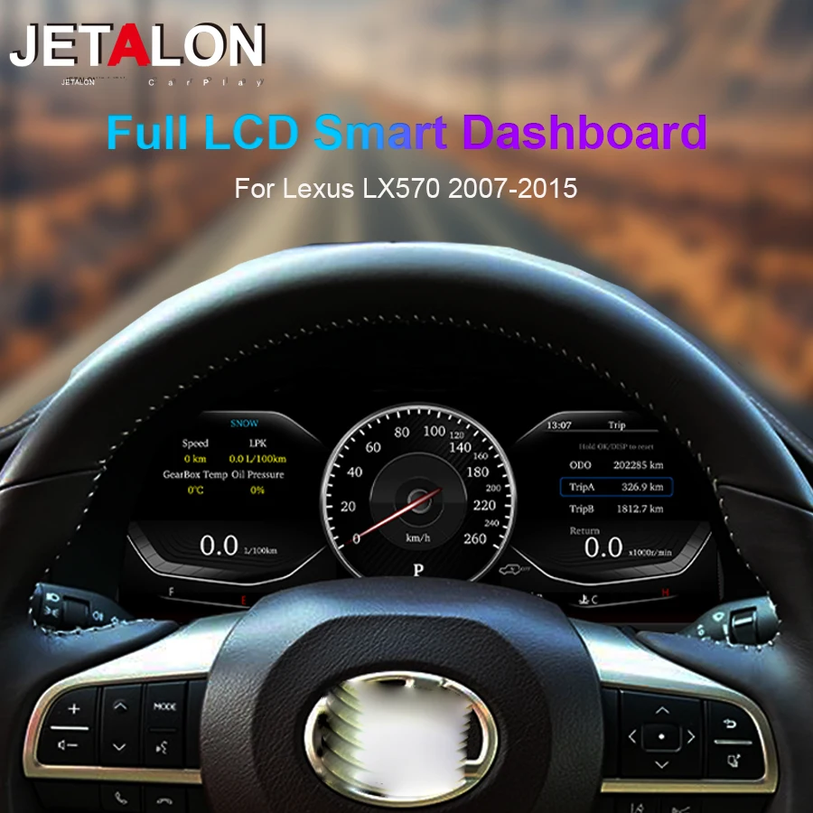 Digital Cluster Virtual Cockpit Linux For Lexus LX570  2007-2015 LCD Dashboard Instrument Modification Speedmeter Car Upgrade