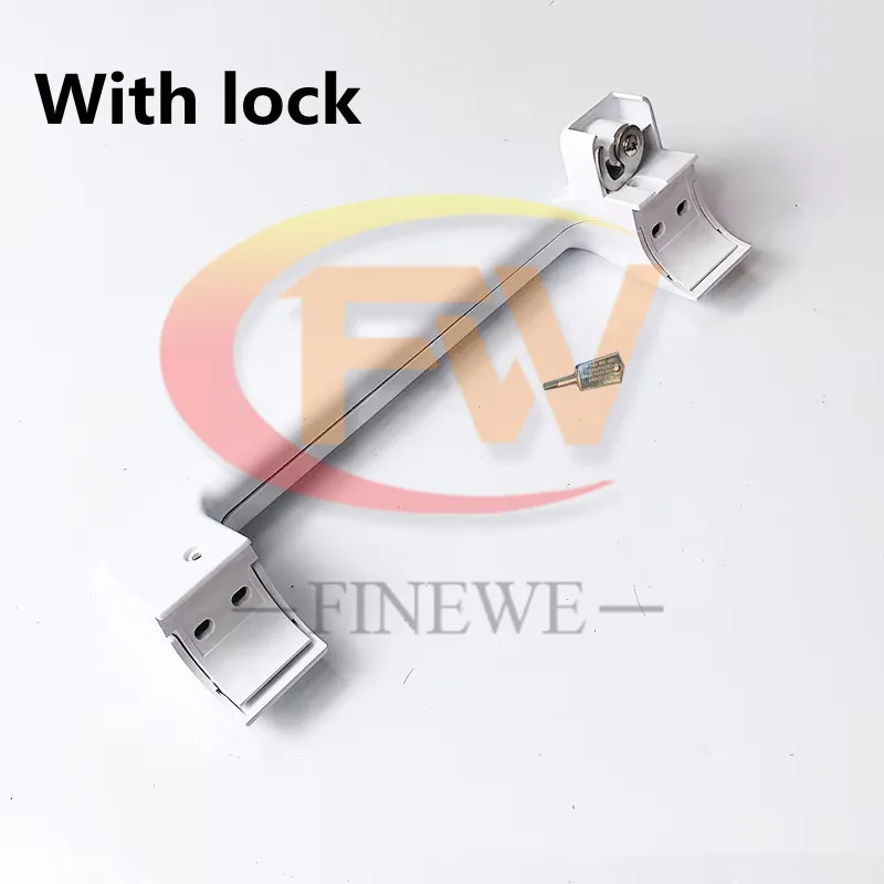 Hole spacing  250/286mm Freezer Plastic Handle Horizontal Refrigerator Door Lock  Length 310mmFlat Arc Lock Handle With Key