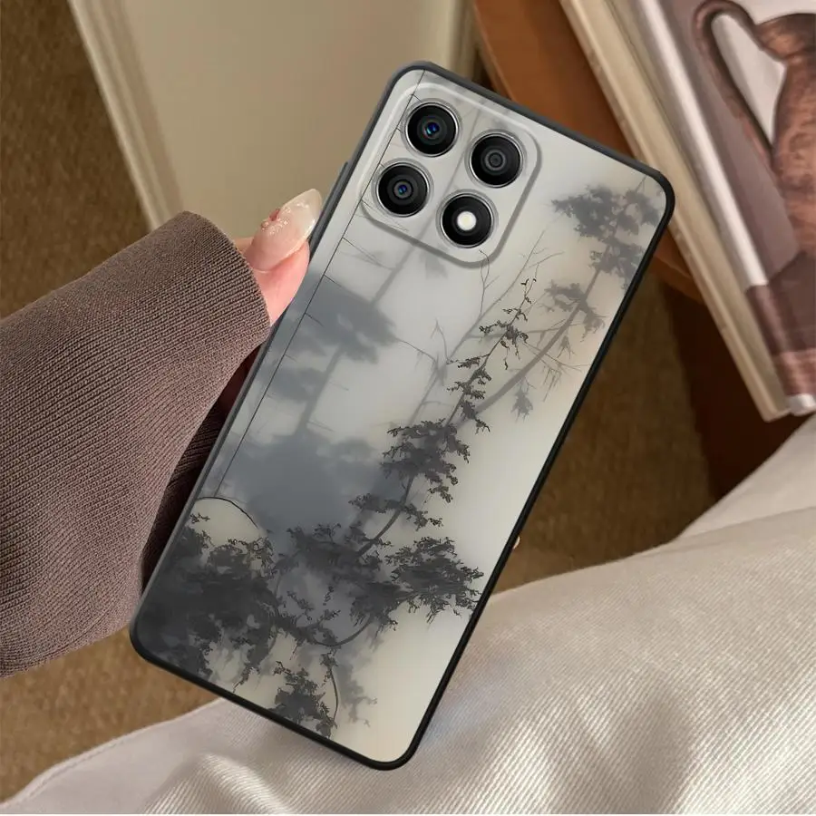 Étui Branch Shadow pour Honor 90 X5b Magic5Lite 70 X8 X7 8X 200 400 Lite X6 Funda Phone Cover X9a