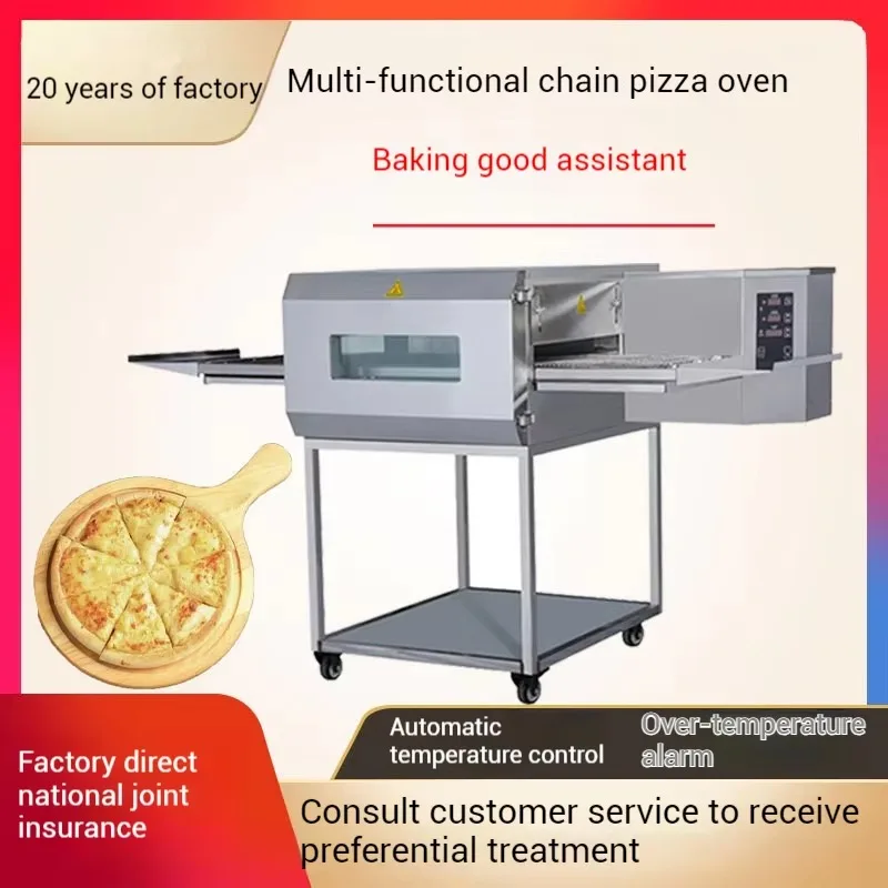 Kommerzieller, angemessener Preis, 32-Zoll-Backbetriebene elektrische Bandfördertofen für Pizza Maker, Bäckerei, Restaurantausrüstung
