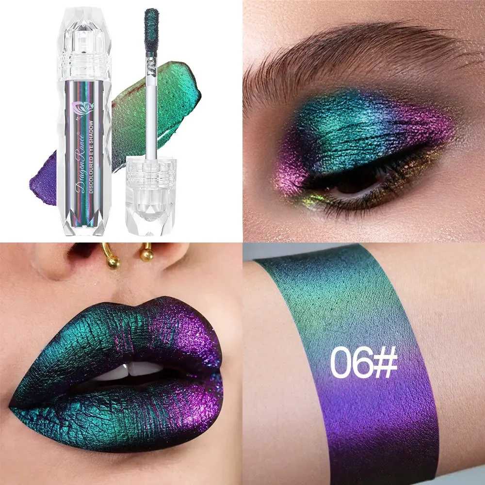 Chameleon Liquid Eyeshadow Metal Chameleon Makeup Lipgloss Shimmer Pigment Glitter Eye Shadow Lipstick Shine Diamond Eyeshadow