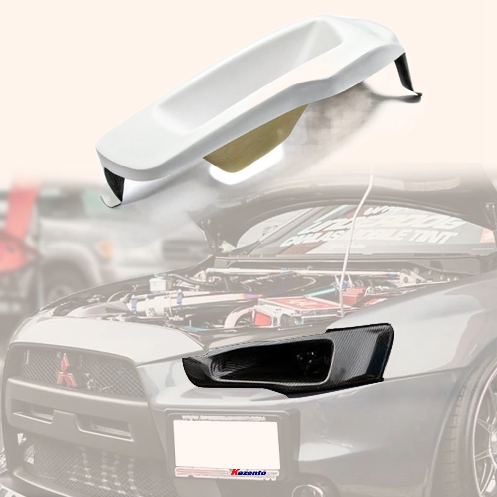 For Mitsubishi Evo 10 Vented Headlight Block Out Panel (Lhs) Fiber Glass