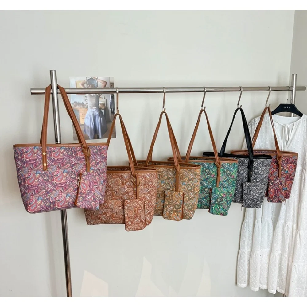 2-teiliges Damen-Set: Große Kapazität Tragetasche und Geldbörse im Koreanischen Stil, Vielseitige Unterarm-Handtaschen für Arbeit und Tägliches Pendeln – Detail 9