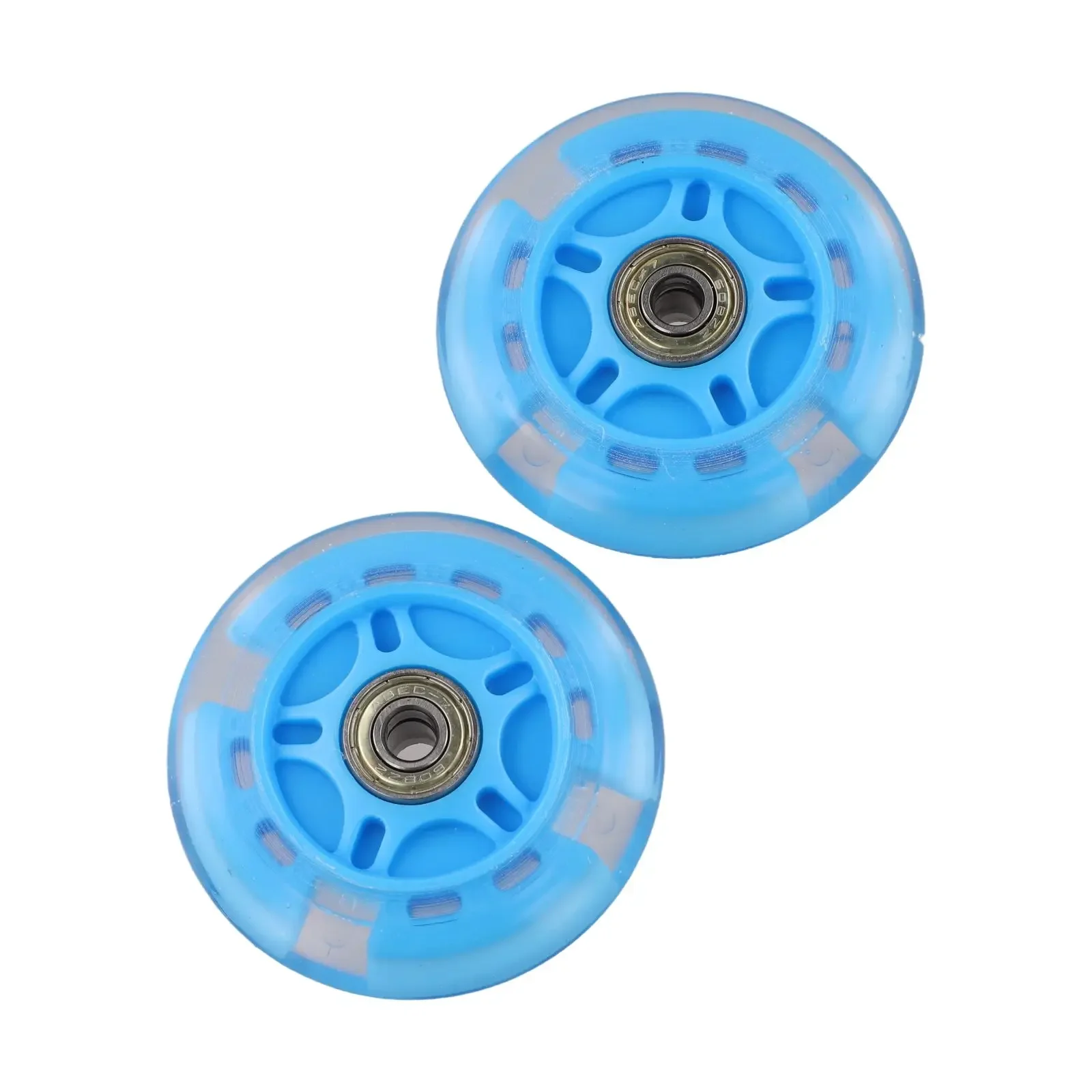 

2pcs 80mm Scooter Wheel Hub LED Flash Wheel For Roller Skates High Elasticity Luminous Scooter Wheels Scooter Accessories