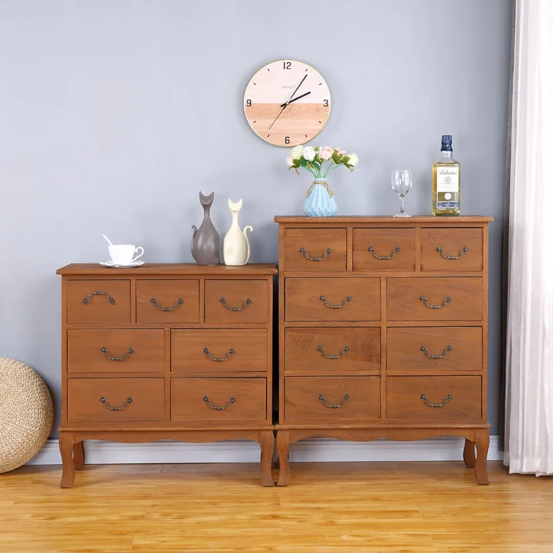 

American nine-chest cabinet, retro cabinet, living room TV cabinet, locker, drawer, porch Nordic display side