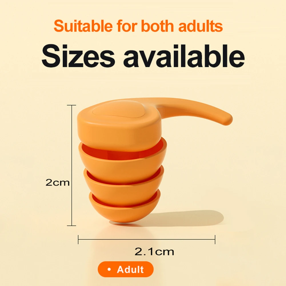 1 Pair Silicone Earplugs Sound Insulation Ear Proctection Earplugs Swimming Waterproof Ear Plugs Noise Reduction Ear Proctection