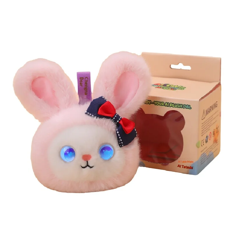 دمية أرنب ذكية تتحدث بتقنية الذكاء الاصطناعي، رفيق عاطفي تعليمي تفاعلي، لعبة قطيفة لطيفة للأطفال