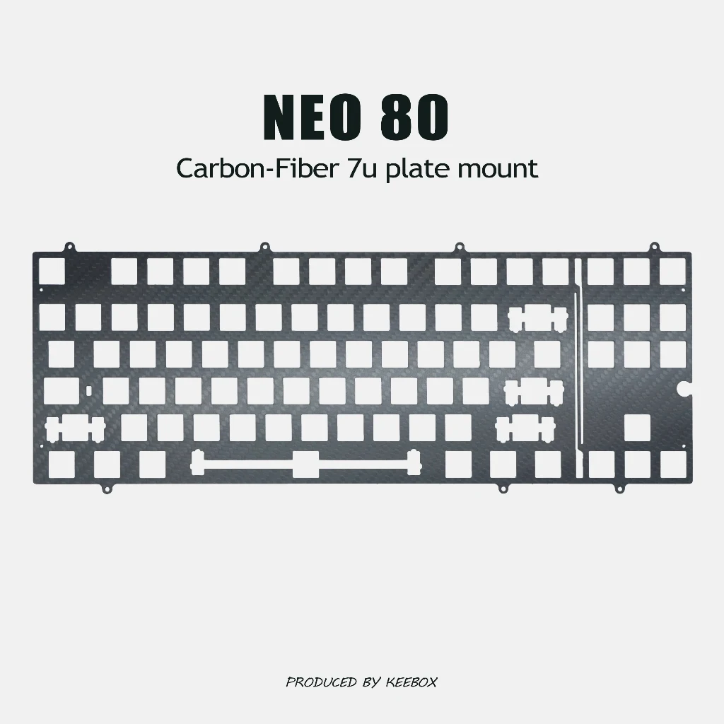 Keebox Neo80 Mechanical Keyboard Kit Positioning Plate Aluminum Plate FR4 POM PC Keyboard Plate PCB Mount Plate Mount