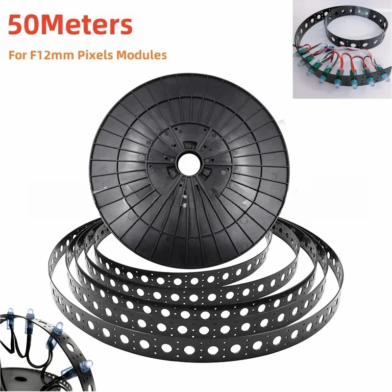 50Meters Black Flexible Band Tape and 1000pcs 12MM DC5V WS2811 Full Color Led Pixel Module Light/Full Kit for Holiday Decoration