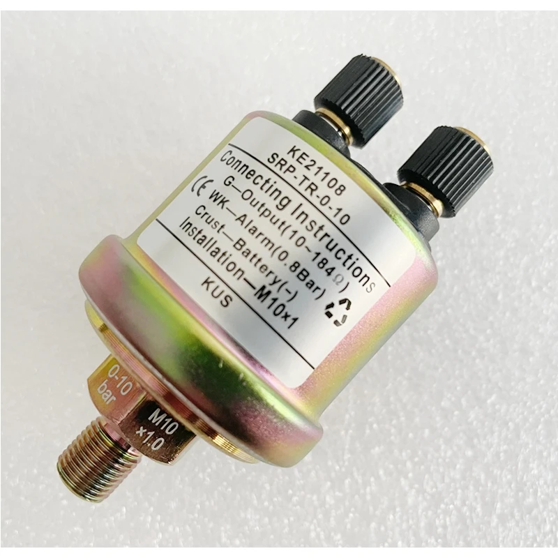 KUS Auto 0-75Psi Oliedrukmeters 52mm 0-5Bar Toont Oliedruk 10-184ohm Ingangssignaal Rode of Gele Achtergrondverlichting