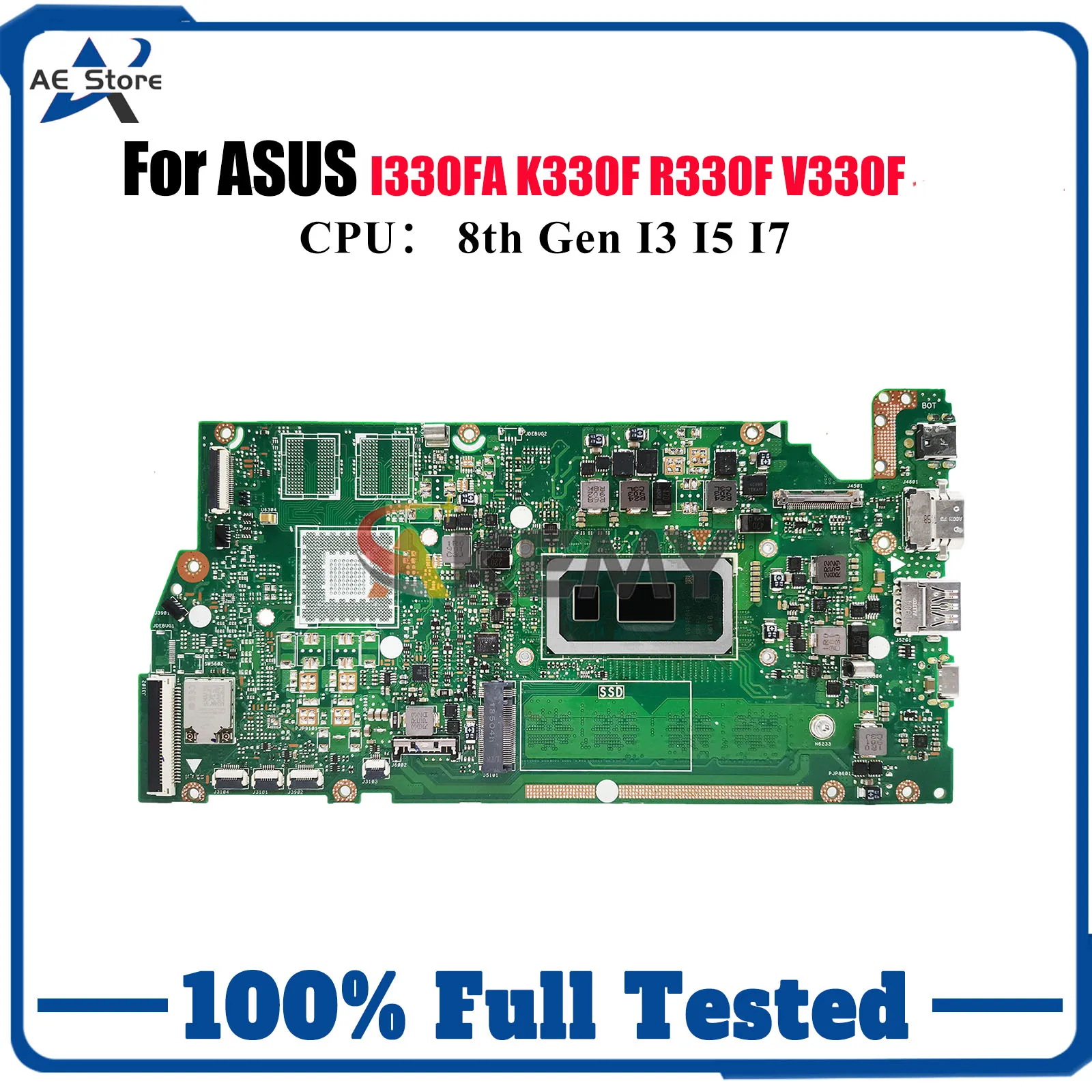 

Материнская плата для ноутбука X330FA ASUS VivoBook X330F K330F V330F X330FL X330FN S330F R330F I330FA с процессором I3 I5 I7 stk