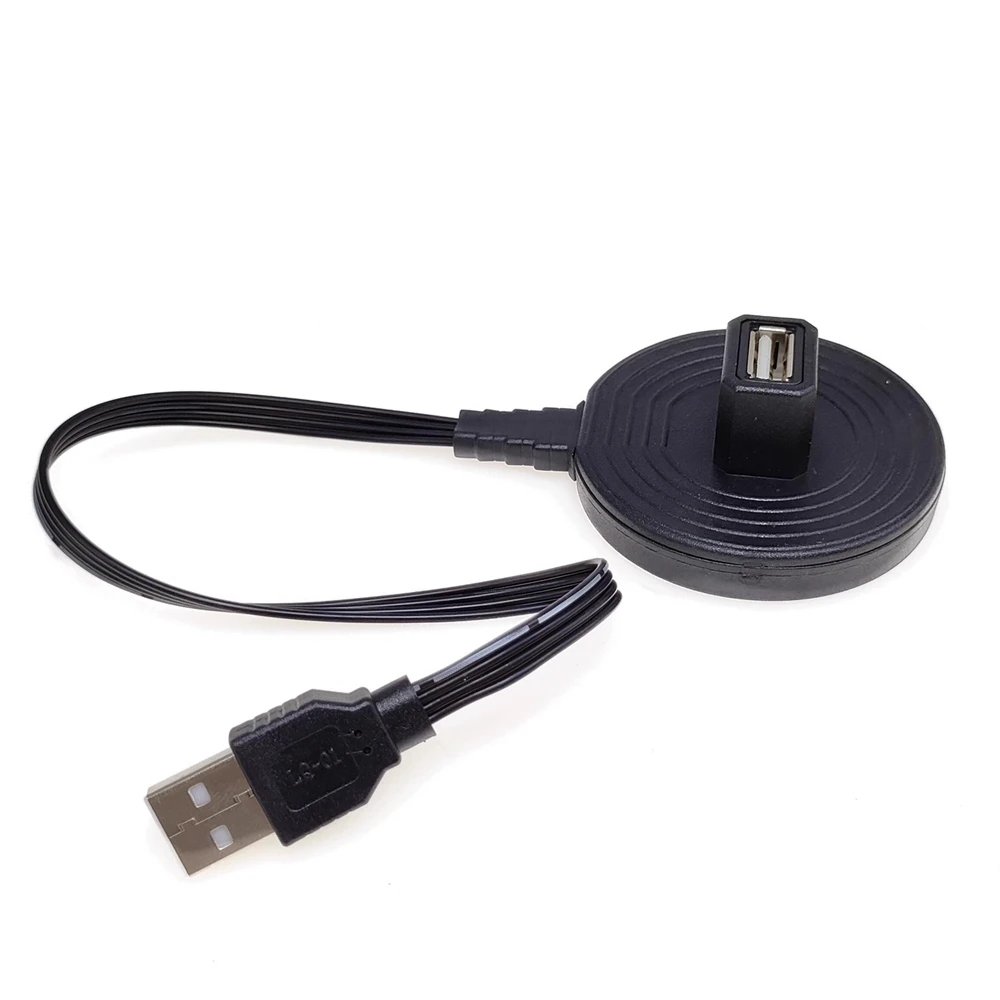 USB 1M flat vertical desktop USB base extension cable male to female computer external U disk hard drive elbow data connection c