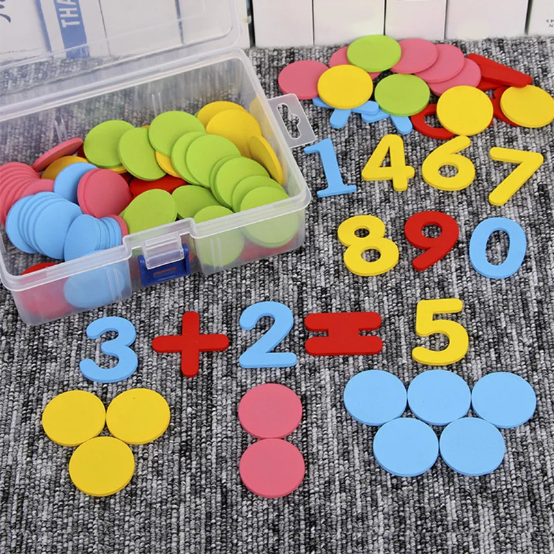 Kids Wooden Montessori Cognitive Colour Number Counting Math Game Educational Toys For Kids Early Childhood Preschool Training