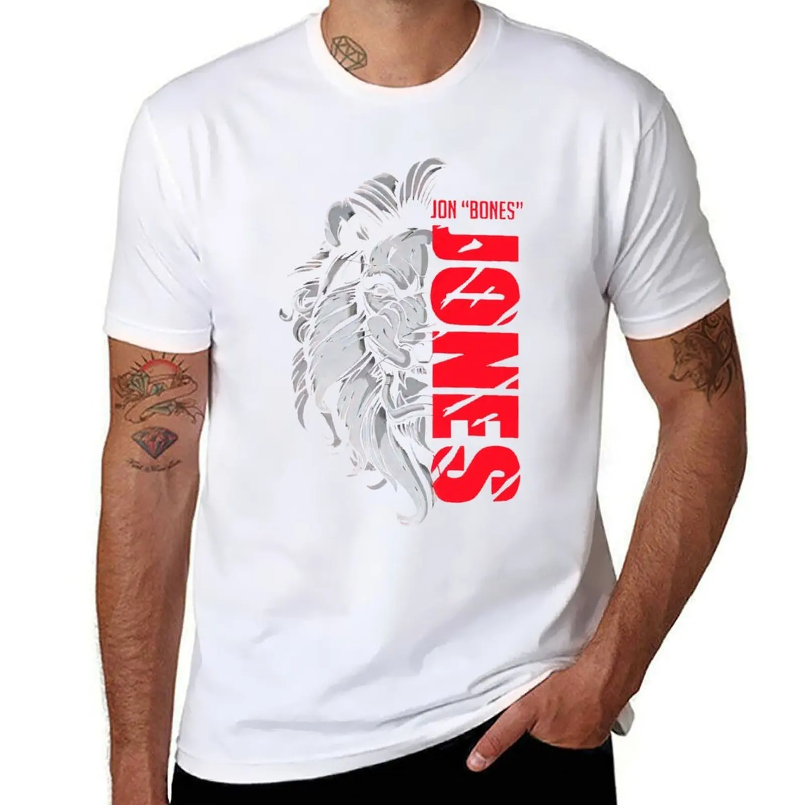 

Jon Bones Jones Fighter T-Shirt cotton tshirt 100% t shirts for man graphic funny T-Shirt