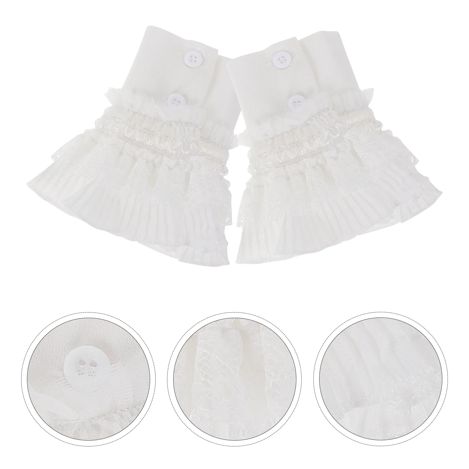 

1 Pair Wrist Detachable For Women Fashion Shirt Fake Delicate Wrist Cuffs Sleeves Clothing Accessories Decorative Cuffs