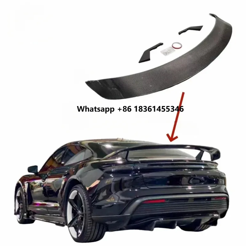 

4S Exterior Tail Spoiler Body Kit RZ Style Glossy Carbon Fiber Trunk Rear Spoiler Wing Auto Accessories