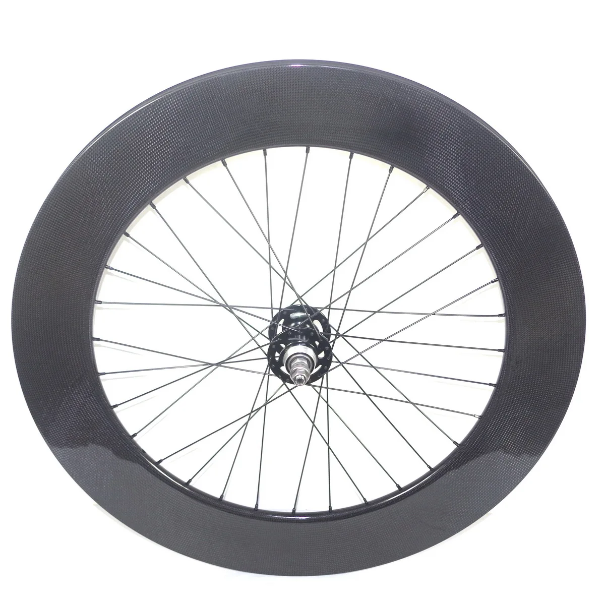 Fixed Gear Carbon Wheels 88mm Depth Clincher Tubular Bike Wheelset Disc 23mm Width