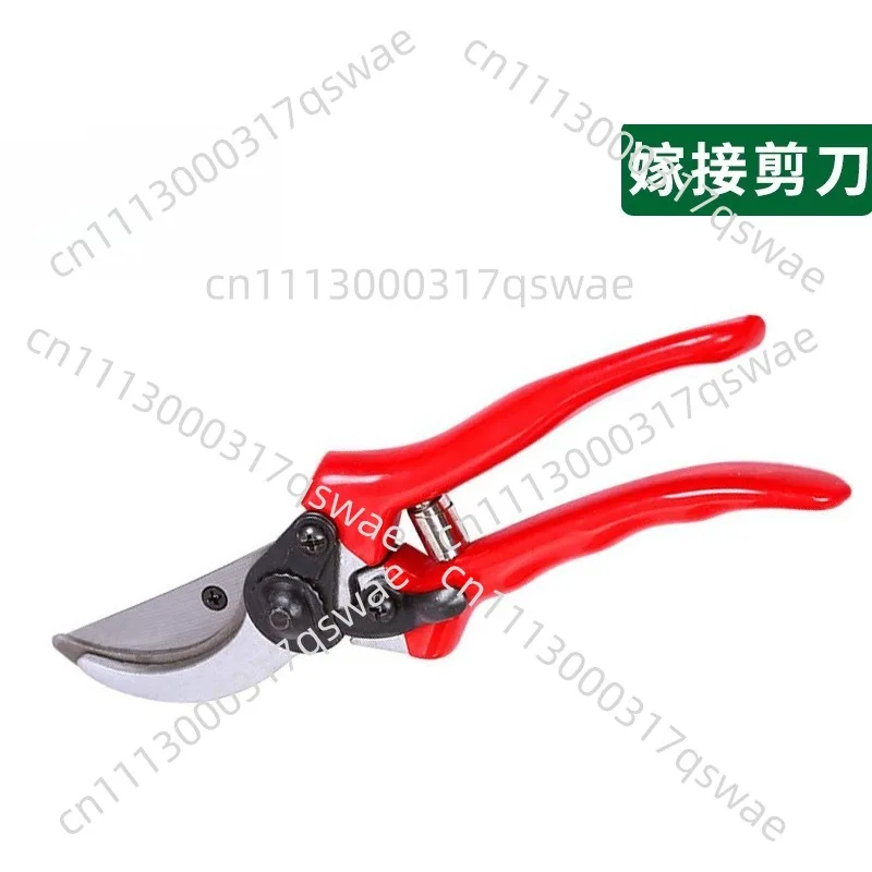 Red garden pruning tool steel alloy bypass pruning shears