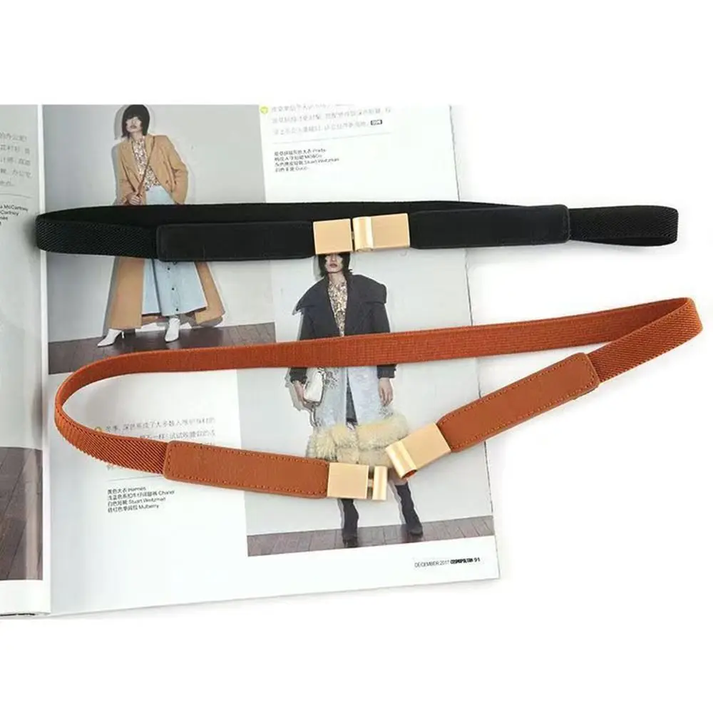 Fashion Elastic Waist Belt Simple Versatile Waist Bands Lace Up Thin Jeans Belt Women